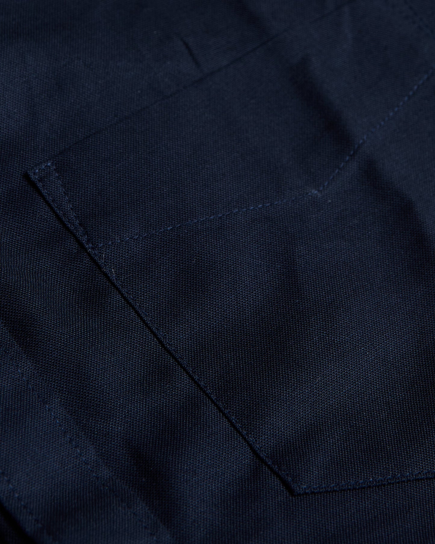 Navy Stretch Oxford Long Sleeve Button Up Shirt