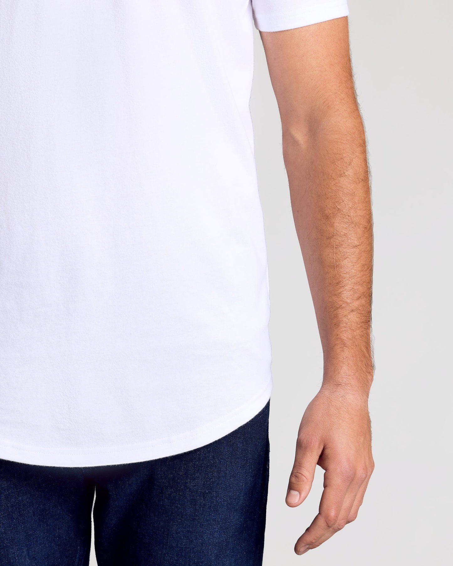 White Classic Tall Curved Hem Crew 10-Pack