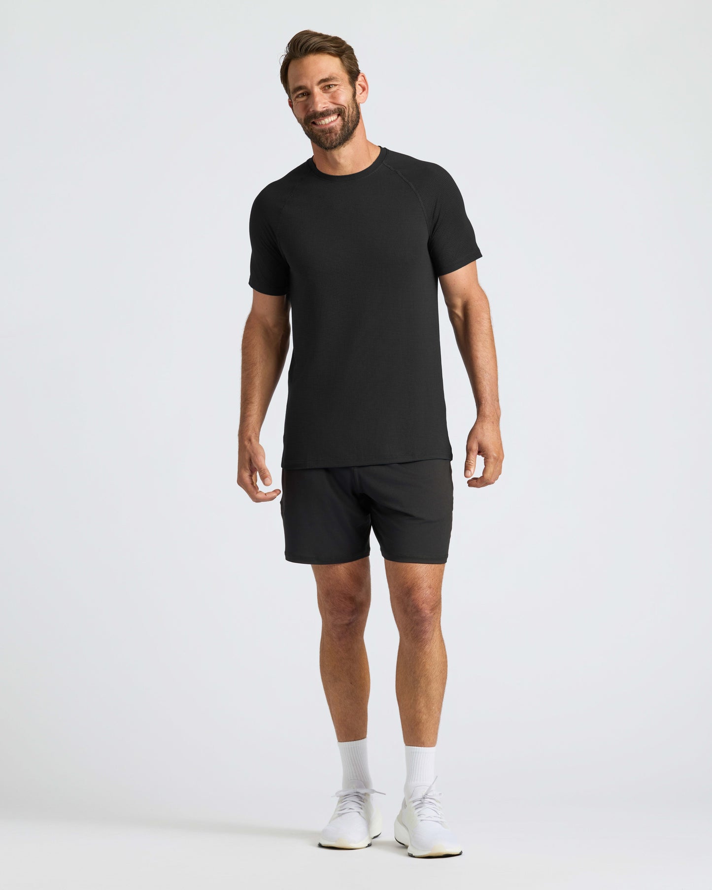 Black Active Mesh Crew 6-Pack
