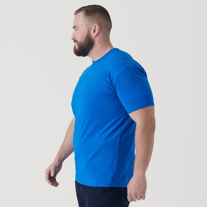 Electric Blue Short Sleeve Crew Neck Tee