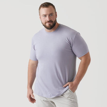 Lilac Gray Short Sleeve Crew Neck Tee