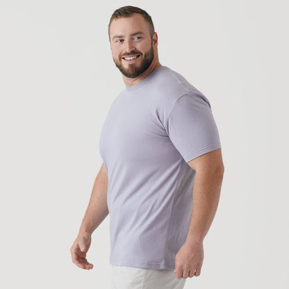 Lilac Gray Short Sleeve Crew Neck Tee