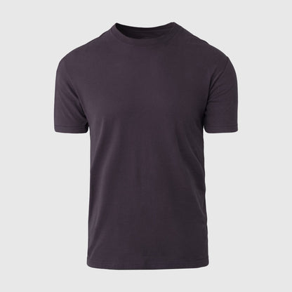 Dark Purple Short Sleeve Crew Neck Tee