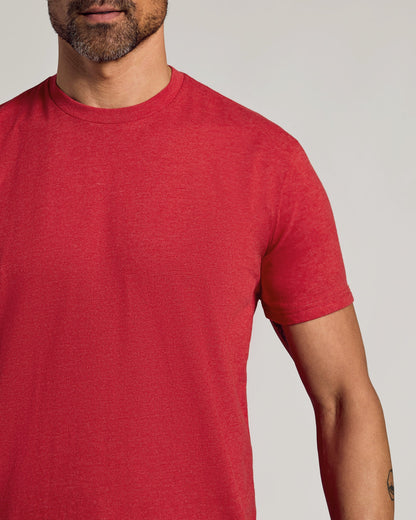 Dark Heather Lava Short Sleeve Crew Neck Tee