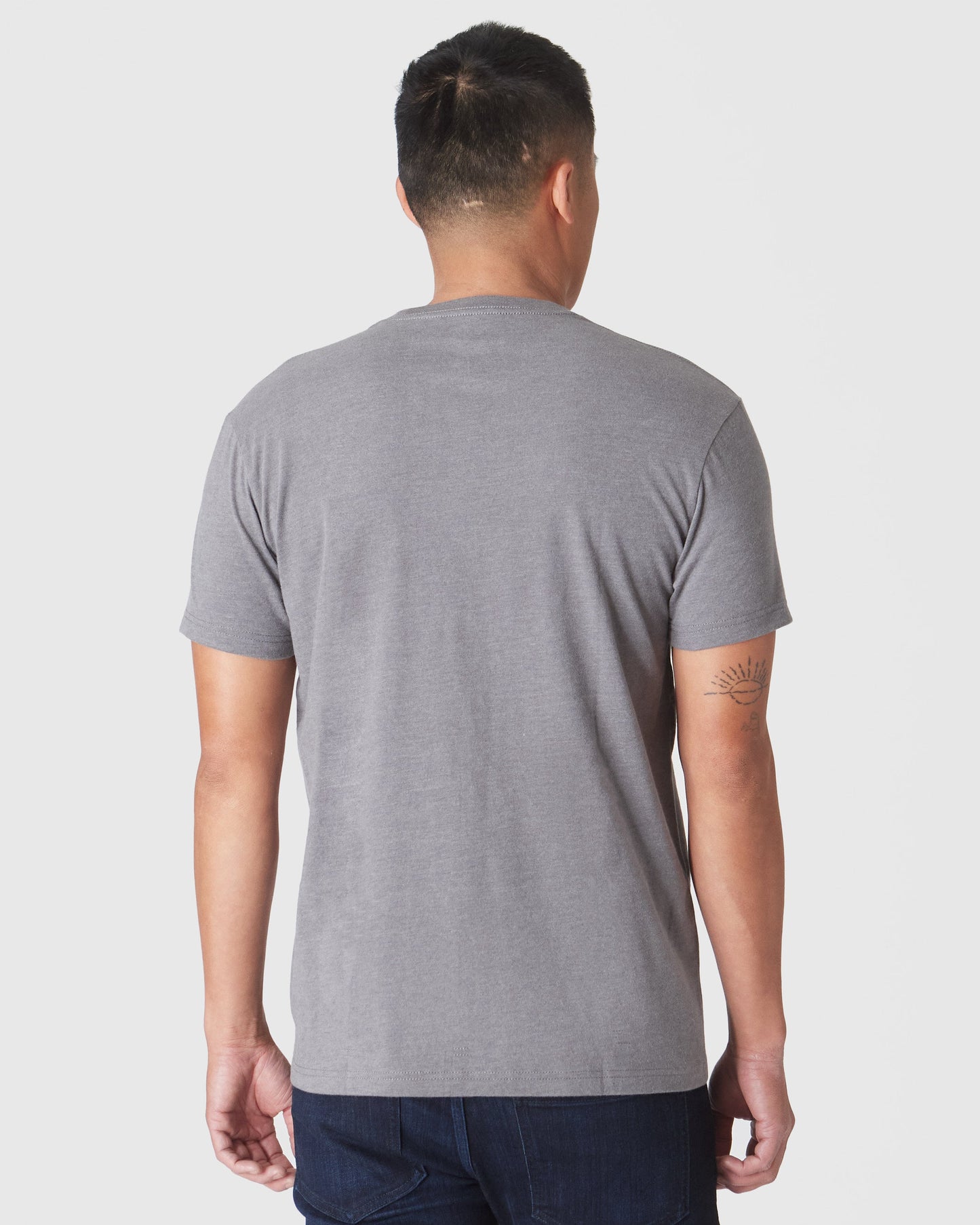 Heather Graphite Short Sleeve Crew Neck T Shirt