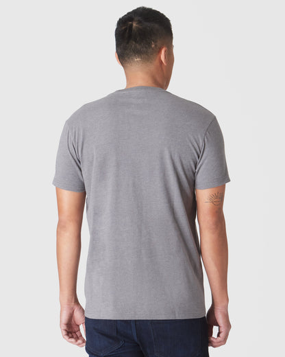 Heather Graphite Short Sleeve Crew Neck T Shirt