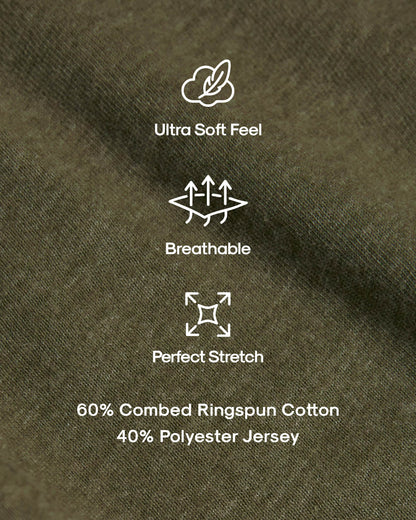 Heather Long Sleeve Crew Neck T-Shirt 3-Pack