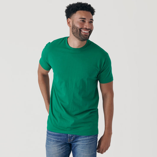 Kelly Green Short Sleeve Crew Neck Tee