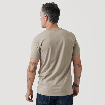 Military Beige Short Sleeve Crew Neck Tee
