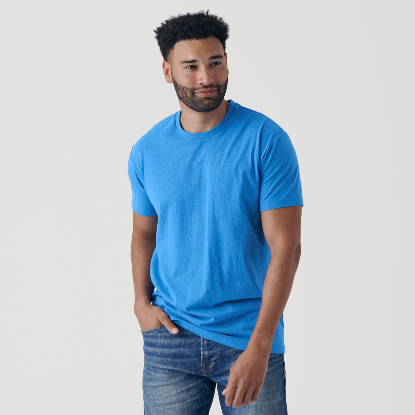 Periwinkle Blue Short Sleeve Crew Neck Tee