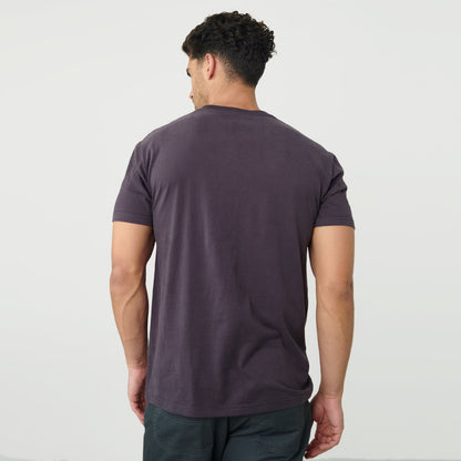 Dark Purple Short Sleeve Crew Neck Tee