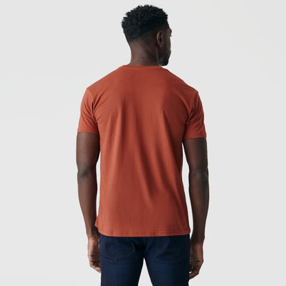 Rust Short Sleeve Crew Neck Tee