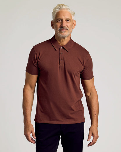 Dark Chocolate Short Sleeve Polo