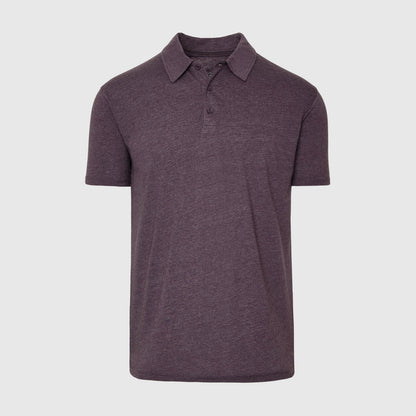 Heather Purple Short Sleeve Polo