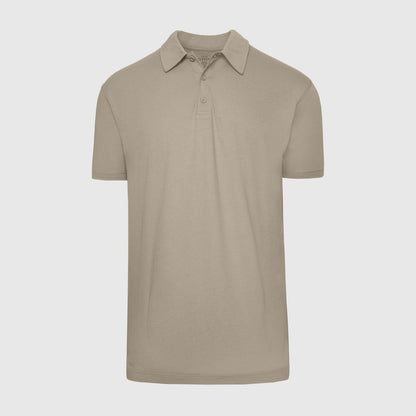 Military Beige Short Sleeve Polo