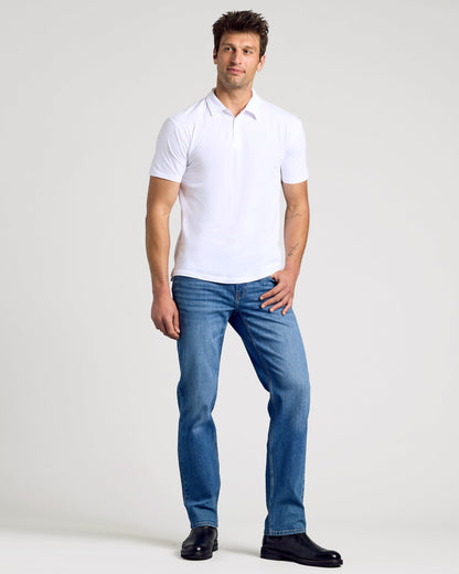 All White Classic Polo 2-Pack