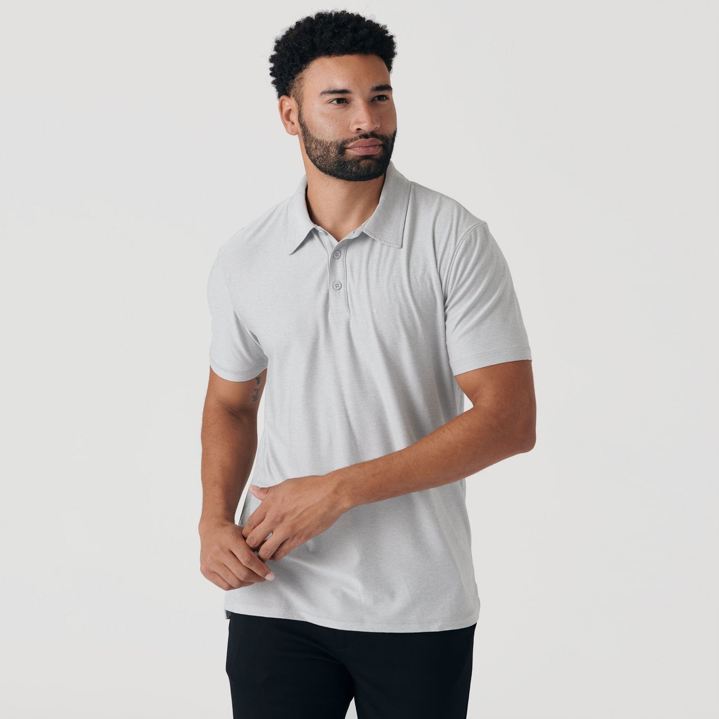 True Classic Men’s Active Short Sleeve Polo - Moisture Wicking Golf Shirt with Stretch Fit, Casual Menswear for Workwear, Blue Collar, or Gifts