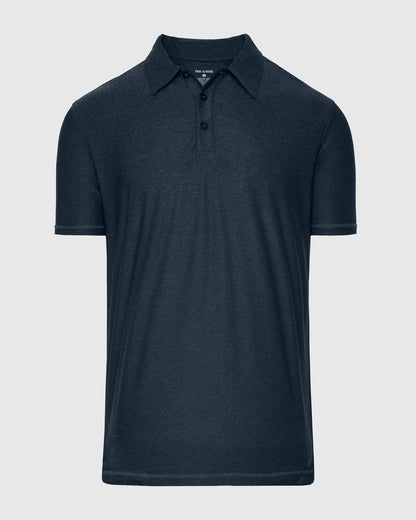 True Classic Men’s Active Short Sleeve Polo - Moisture Wicking Golf Shirt with Stretch Fit, Casual Menswear for Workwear, Blue Collar, or Gifts
