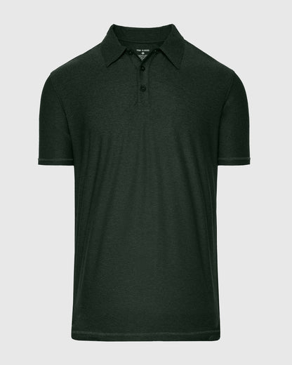 True Classic Men’s Active Short Sleeve Polo - Moisture Wicking Golf Shirt with Stretch Fit, Casual Menswear for Workwear, Blue Collar, or Gifts