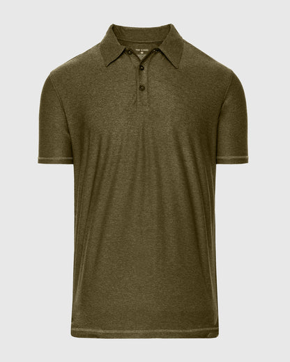True Classic Men’s Active Short Sleeve Polo - Moisture Wicking Golf Shirt with Stretch Fit, Casual Menswear for Workwear, Blue Collar, or Gifts