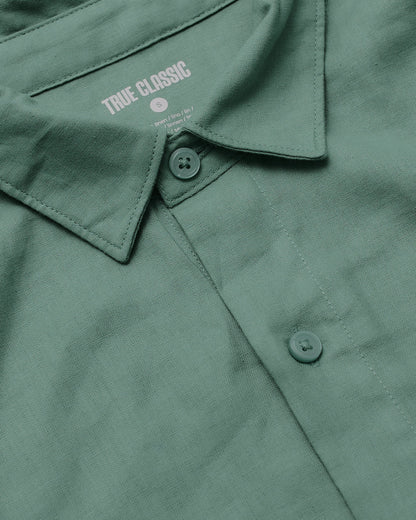 Moss Short Sleeve Linen Shirt