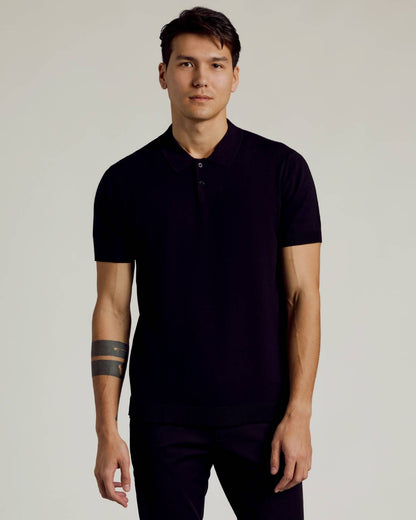 True Classic Men’s Sweater Polo – Dressy Short Sleeve Knit Polo with Stretch, Moisture-Wicking & UPF 30