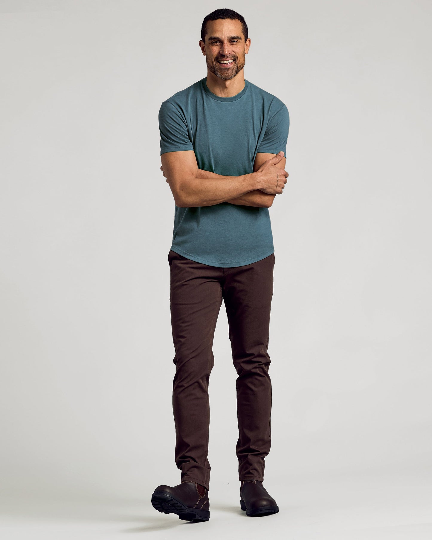 Neptune Curved Hem Classic Crew Neck