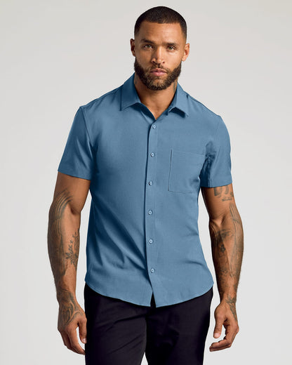 Gray Fiord Short Sleeve Ripstop Commuter Shirt 2 Pack