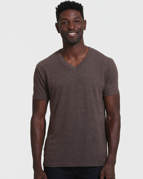 Heather Dark Oak Classic V-Neck