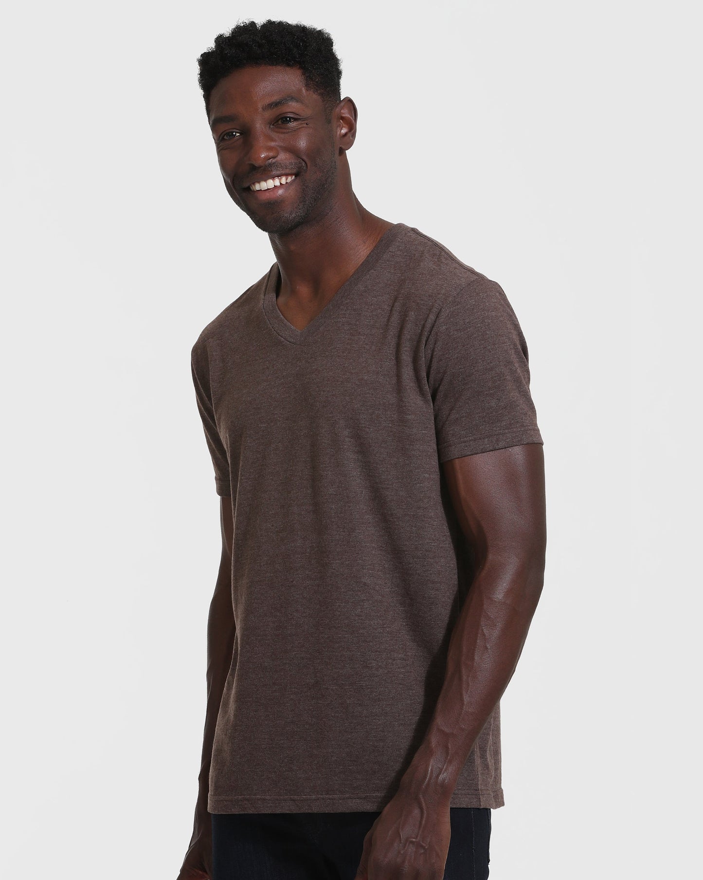 Heather Dark Oak Classic V-Neck