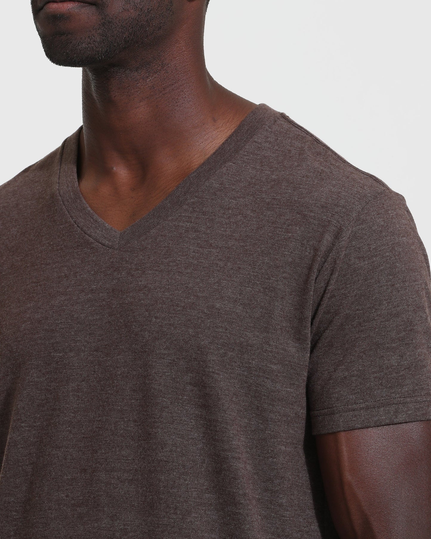Heather Dark Oak Classic V-Neck