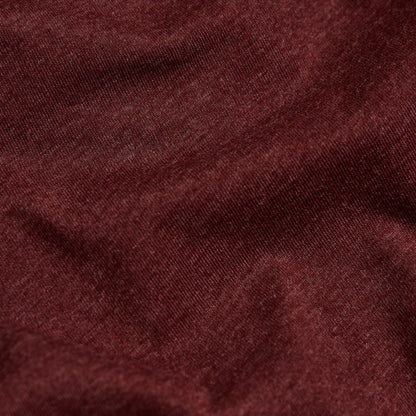 Heather Burgundy V-Neck Tee