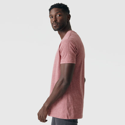Heather Crimson V-Neck Tee