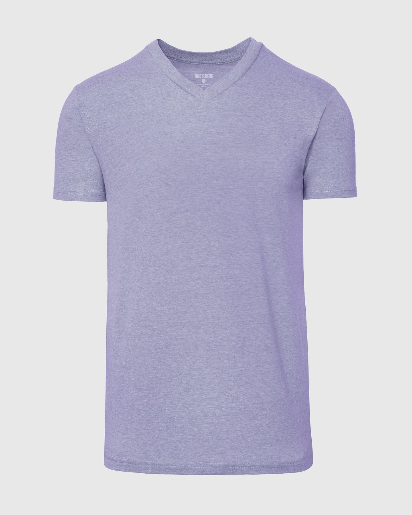 Heather Dark Orchid Short Sleeve Vee Neck T Shirt