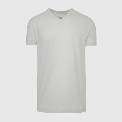 Light Gray V Neck T Shirt