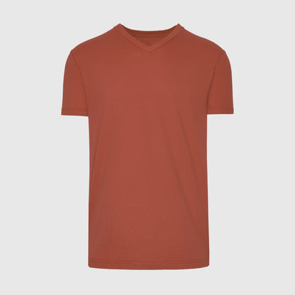 Rust V-Neck Tee