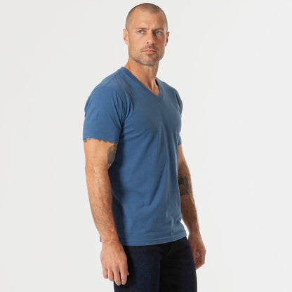 Stone Blue V-Neck Tee