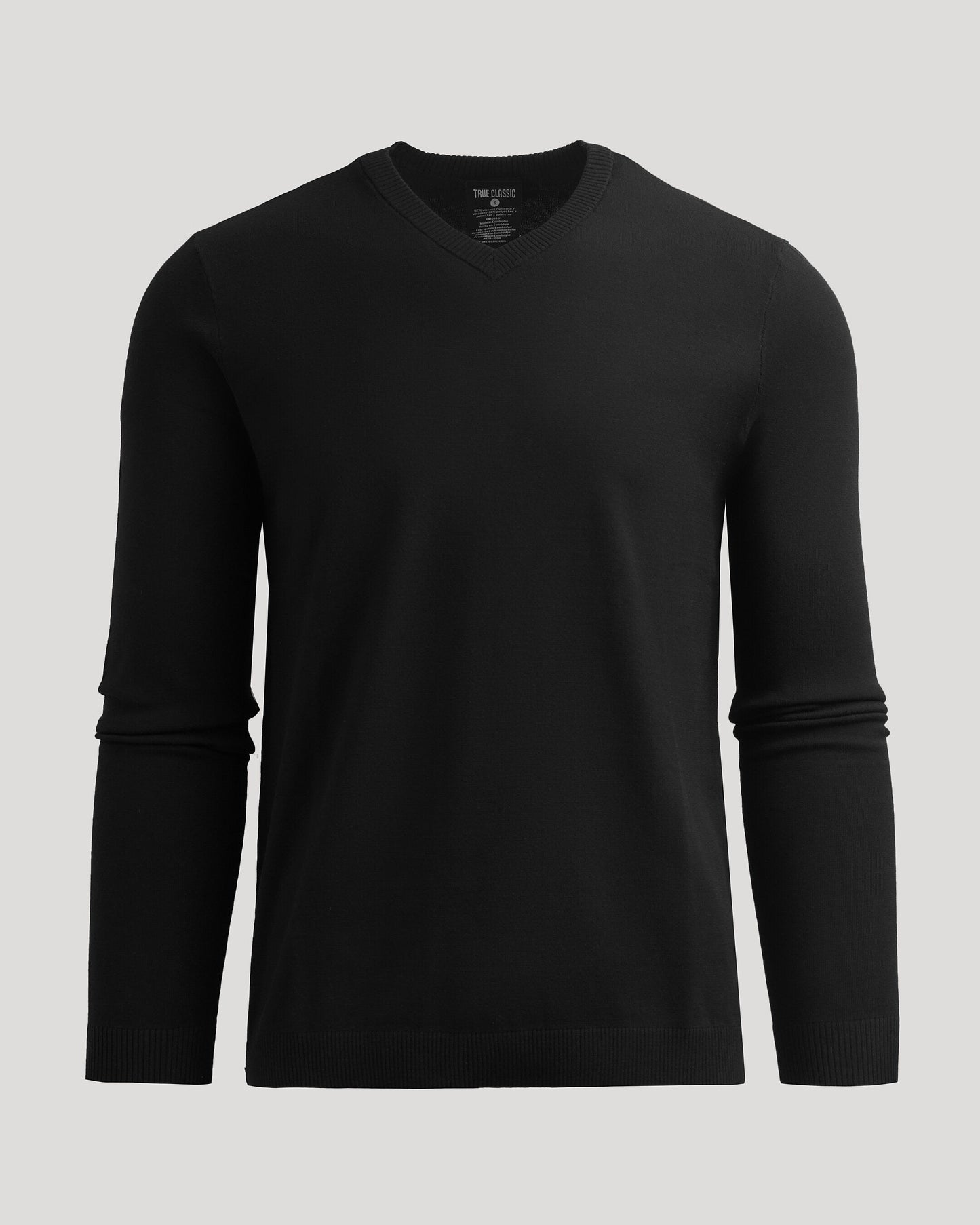 Black Dressy V-Neck Sweater