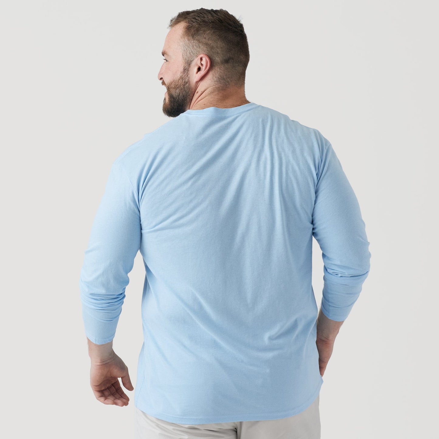 Oxford Blue Long Sleeve Crew Neck Tee