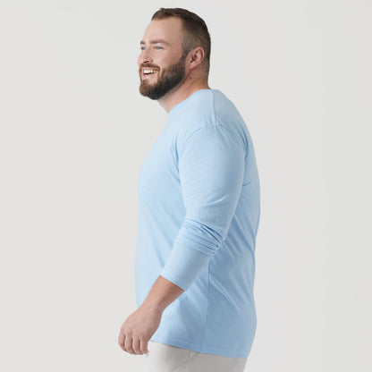 Oxford Blue Long Sleeve Crew Neck Tee