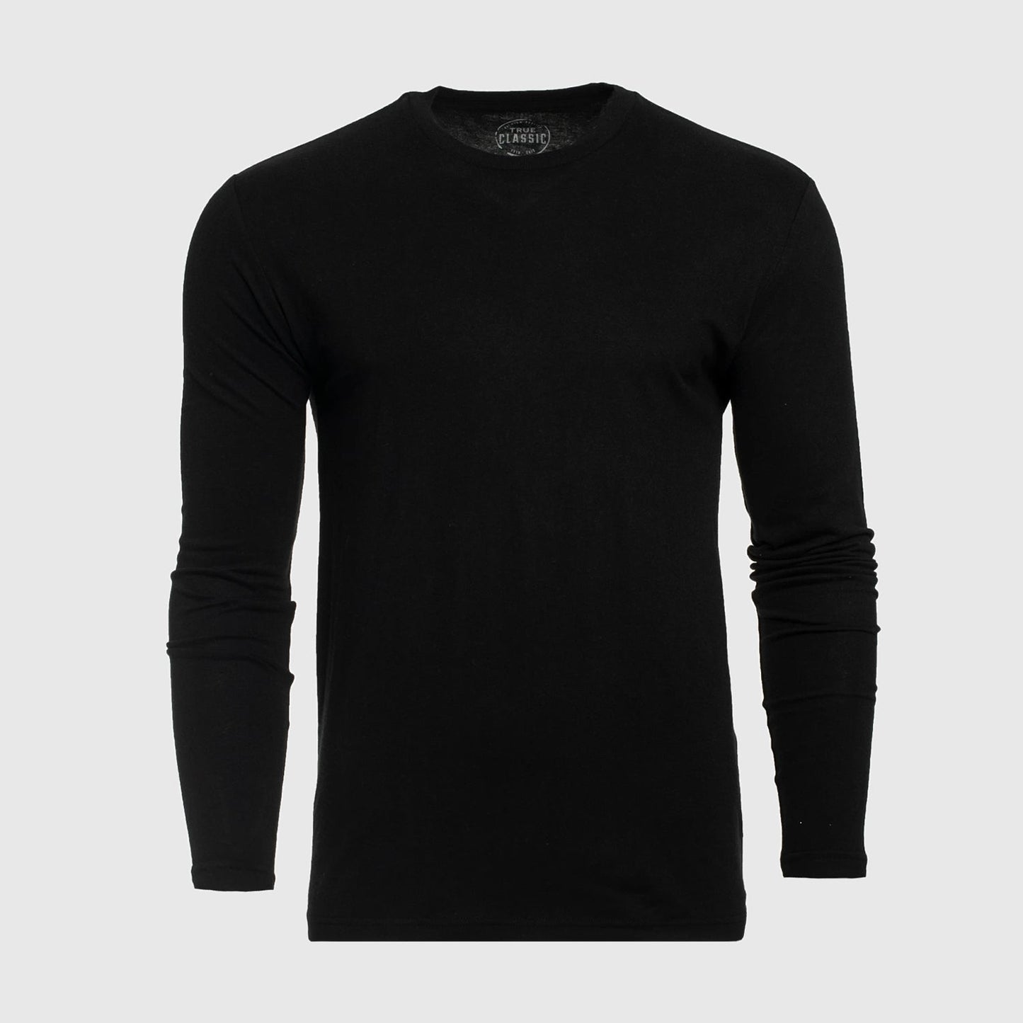 True Classic Men’s Long Sleeve Crew Neck Tee – Soft Cotton Stretch Fit, Tailored Everyday Shirt for Layering, Loungewear, or Streetwear Looks