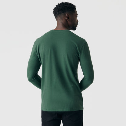 Hunter Green Long Sleeve Crew Neck Tee