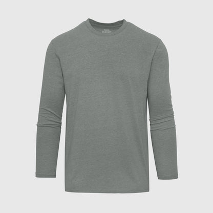 Heather Hunter Green Long Sleeve Crew Neck Tee