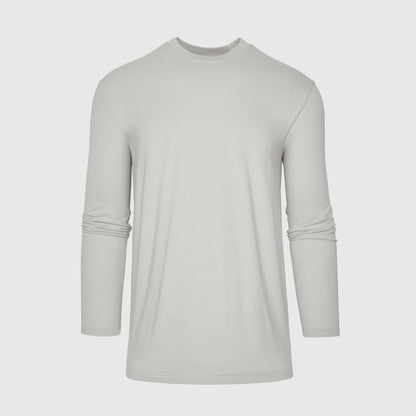 Light Gray Long Sleeve Crew Neck Tee