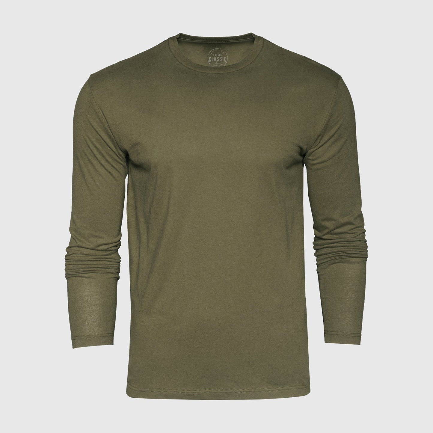 True Classic Men’s Long Sleeve Crew Neck Tee – Soft Cotton Stretch Fit, Tailored Everyday Shirt for Layering, Loungewear, or Streetwear Looks
