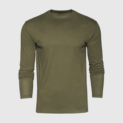 True Classic Men’s Long Sleeve Crew Neck Tee – Soft Cotton Stretch Fit, Tailored Everyday Shirt for Layering, Loungewear, or Streetwear Looks
