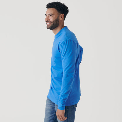 Periwinkle Blue Long Sleeve Crew Neck Tee