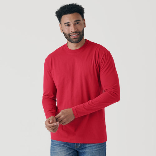 Raspberry Classic Long Sleeve Crew Neck