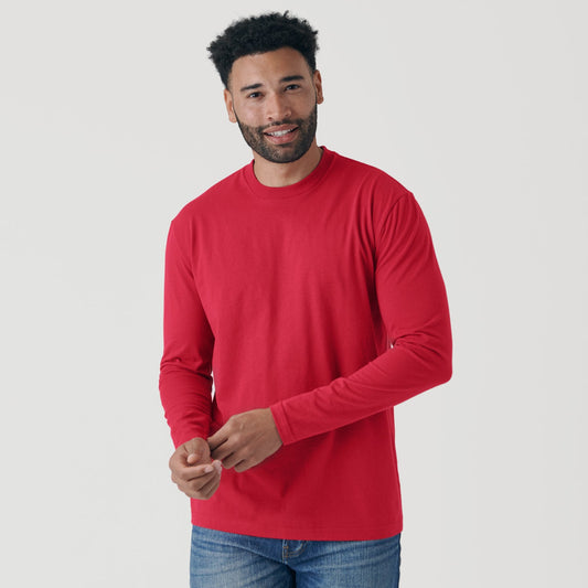 Raspberry Classic Long Sleeve Crew Neck