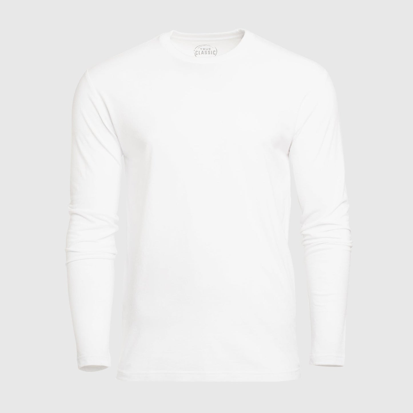 True Classic Men’s Long Sleeve Crew Neck Tee – Soft Cotton Stretch Fit, Tailored Everyday Shirt for Layering, Loungewear, or Streetwear Looks